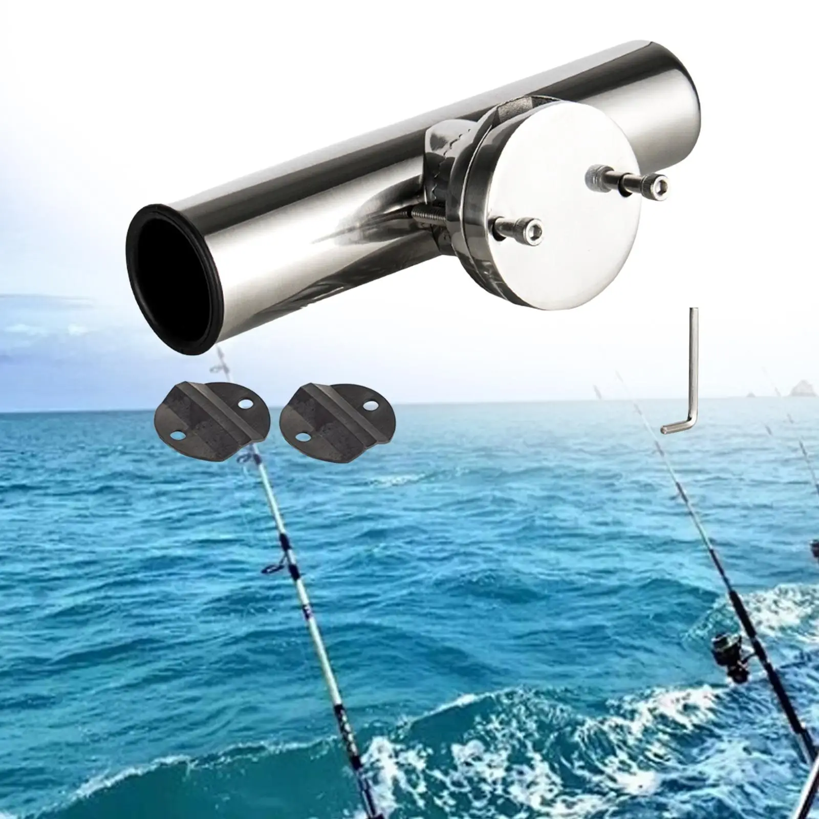 Fishing Rod Holder High Performance Adjustable Fishing Pole Holder Boat Rod Holder Stainless Steel for Truck Yacht RV Rails Boat