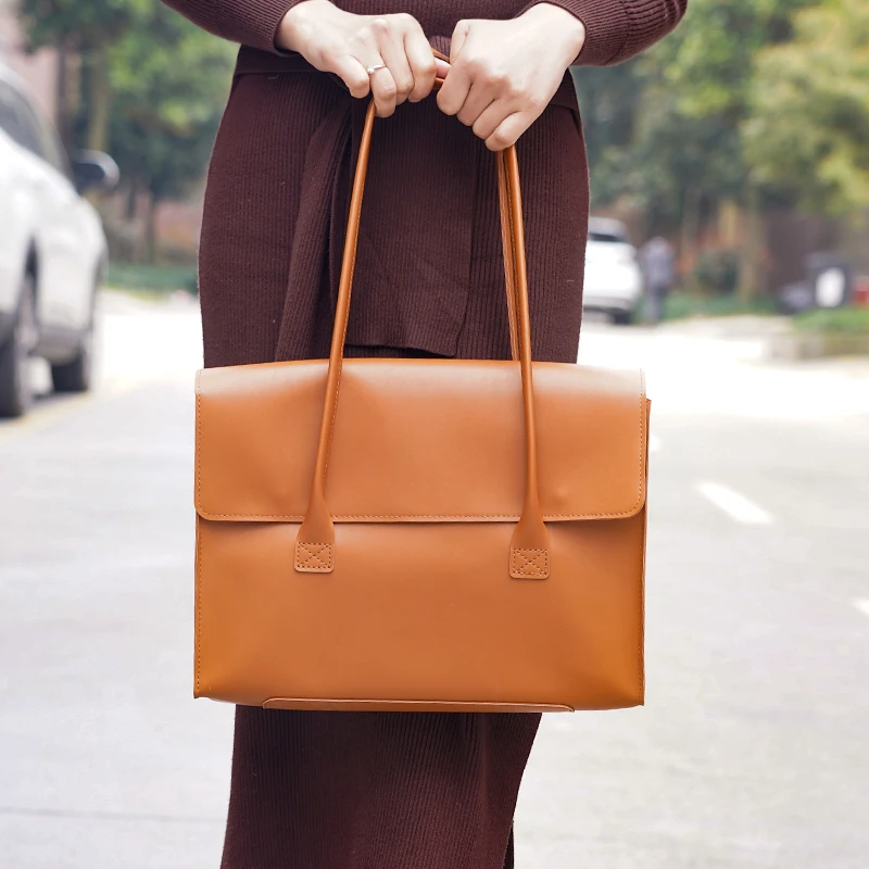 Senhoras Couro do Plutônio Bolsa para Portátil 13 14 15.6 16 Polegada para Macbook ar Tablet Huawei Matebook Thinkpad Bolsas de Ombro Único