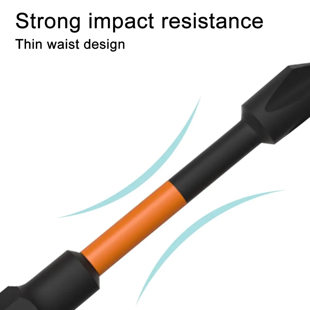 3PC Orange S2 Impact Strong Magnetic Anti Slip 50-70mm Electric Hand Drill Cross Screwdriver Bit Electric Tool Accessory Set BEST SELLERS