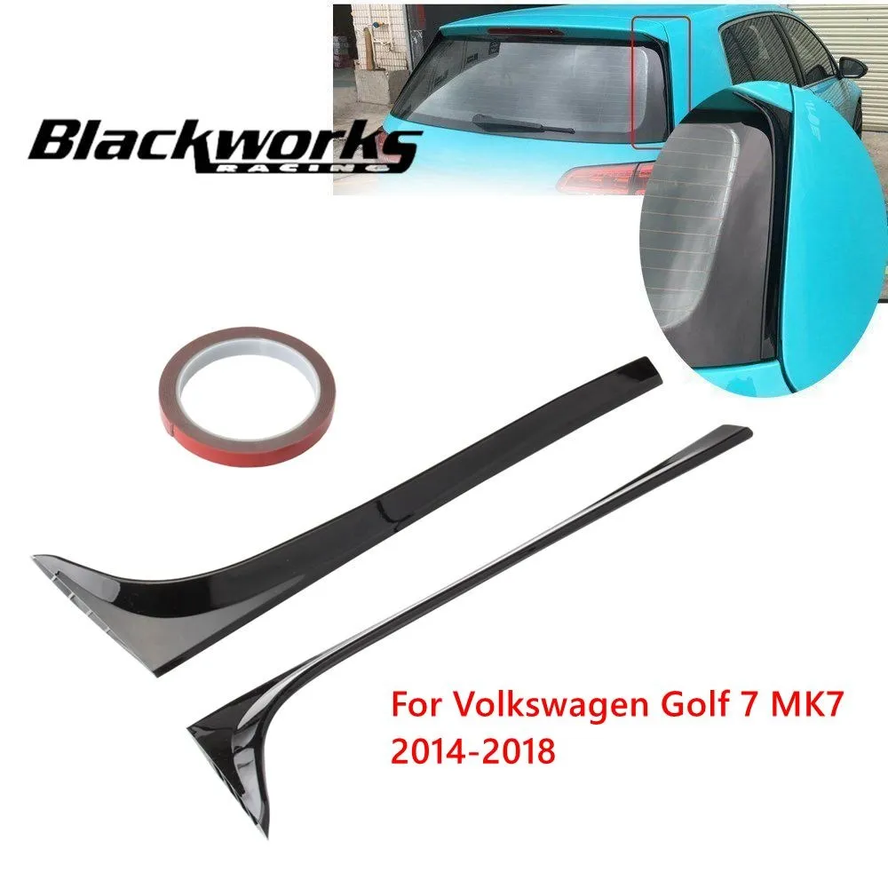 Auto Nero Lucido Lunotto Posteriore Spoiler Ala Baule Spoiler Ala Laterale Per Vw Golf 7 Vii Mk7 Gtd R 14-18