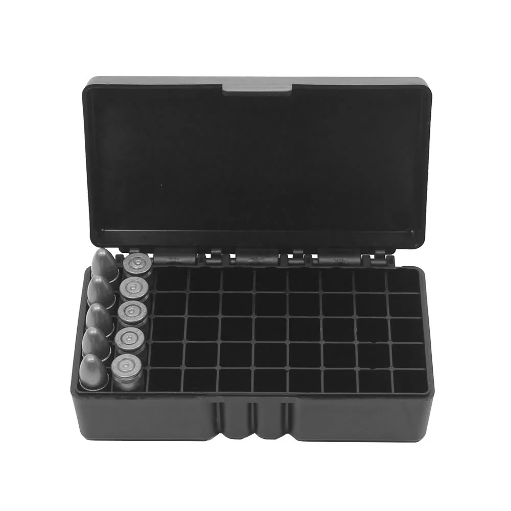 50/100 Runden Taktische Kugel Box 9mm/.223/.38Super Pistole Gewehr Munition Tragen Lagerung Box Flip-Top Kugeln fall Jagd Zubehör – Detail 5