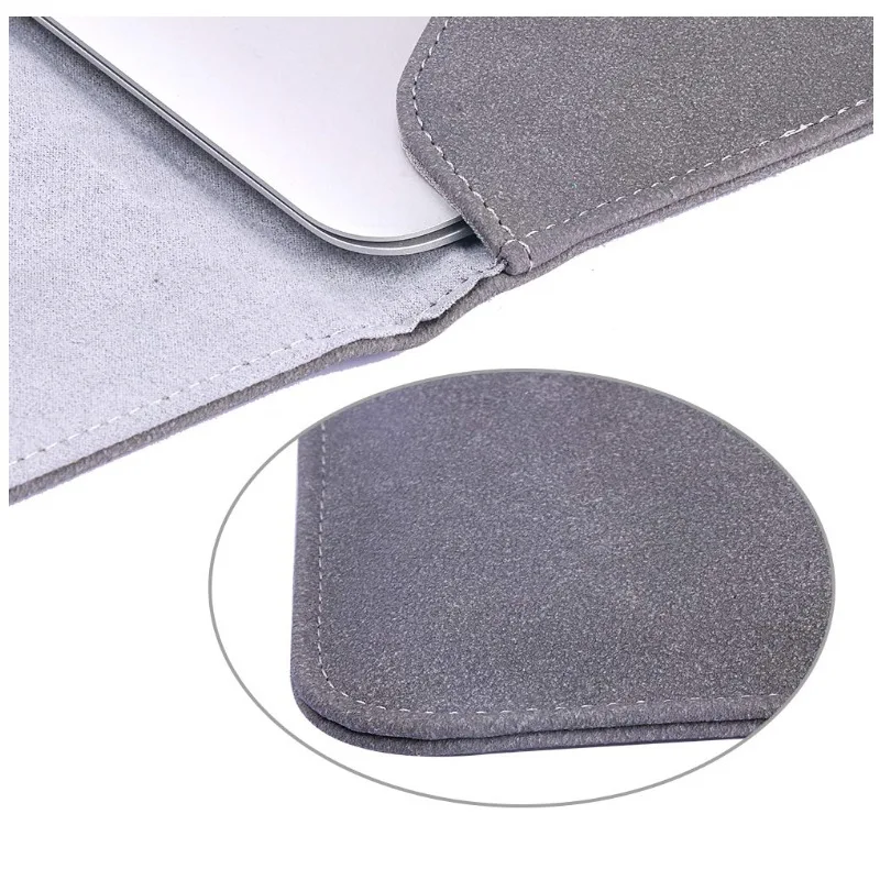 Laptop Bag Sleeve 13 15 inch For MacBook Air 13 Case 2020 2021 M1 Pro 14 15 16 inches PU Leather Frosted Shockproof Bag 2022 New