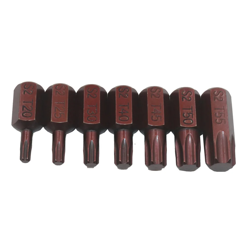 1pc 30/75mm Magnetische Torx-schraubendreher Bit Stahl 10mm Sechskantschaft Schraubendreher Für Schlagschrauber T20/T25/T30/T40/T45/T50/T55 – Detail 10