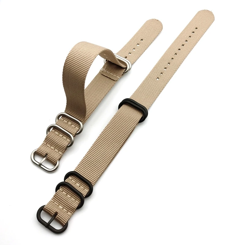 Premium Nylon Watch Band with Black Buckle - Army Sport Strap Bracelet
