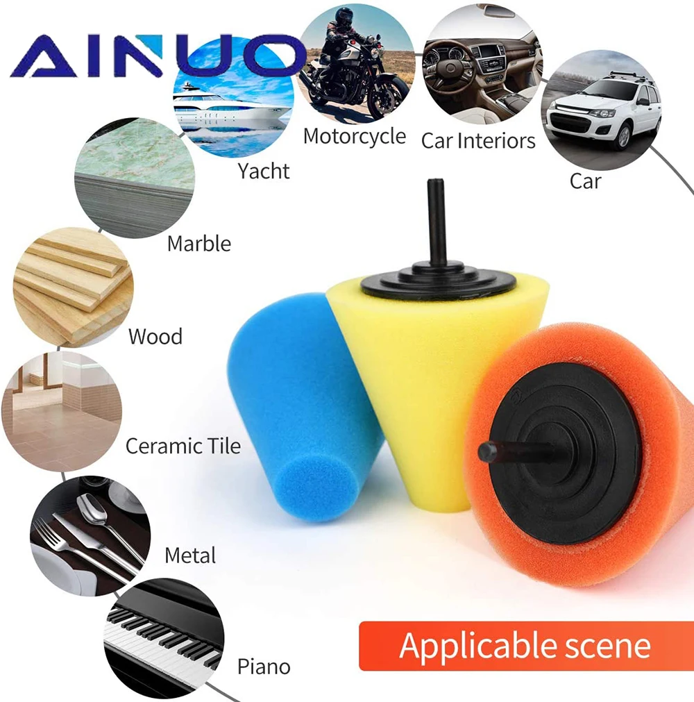 tampone ruota spugna platorello lucidare auto trapano lucidatura car detailing