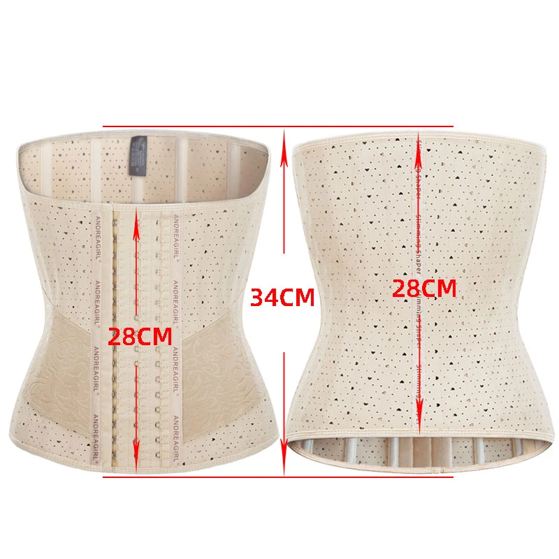 28/34cm 13 steel bones, summer breathable belly, strong waist belt