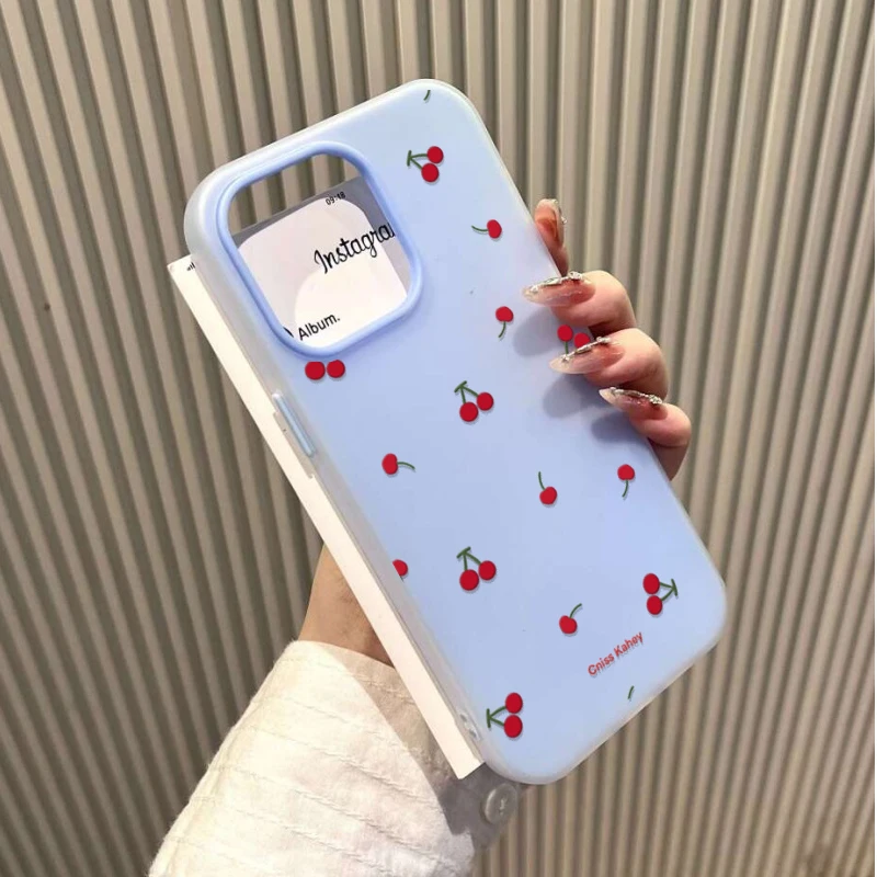 Candy Color Lichee Pattern Soft Matte Phone Case
