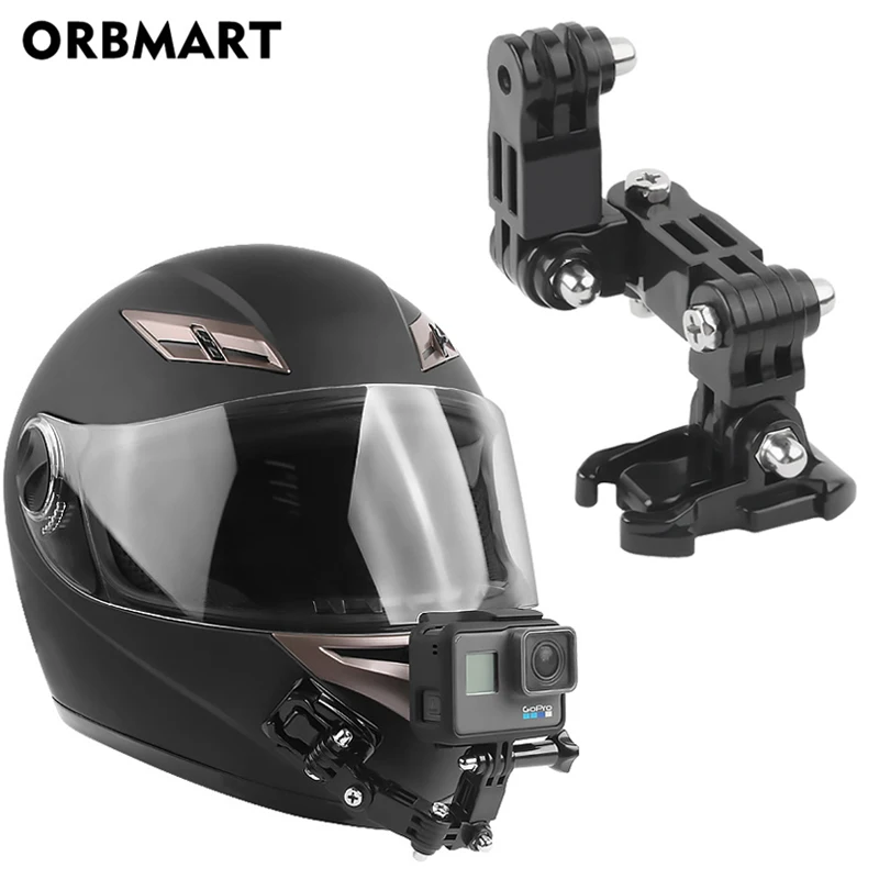 Soporte adhesivo lateral curvo para casco ajustable, accesorios de cámara  de acción para GoPro Hero 10, 9, 8, Xiaomi Yi, DJI OSMO, SJCAM