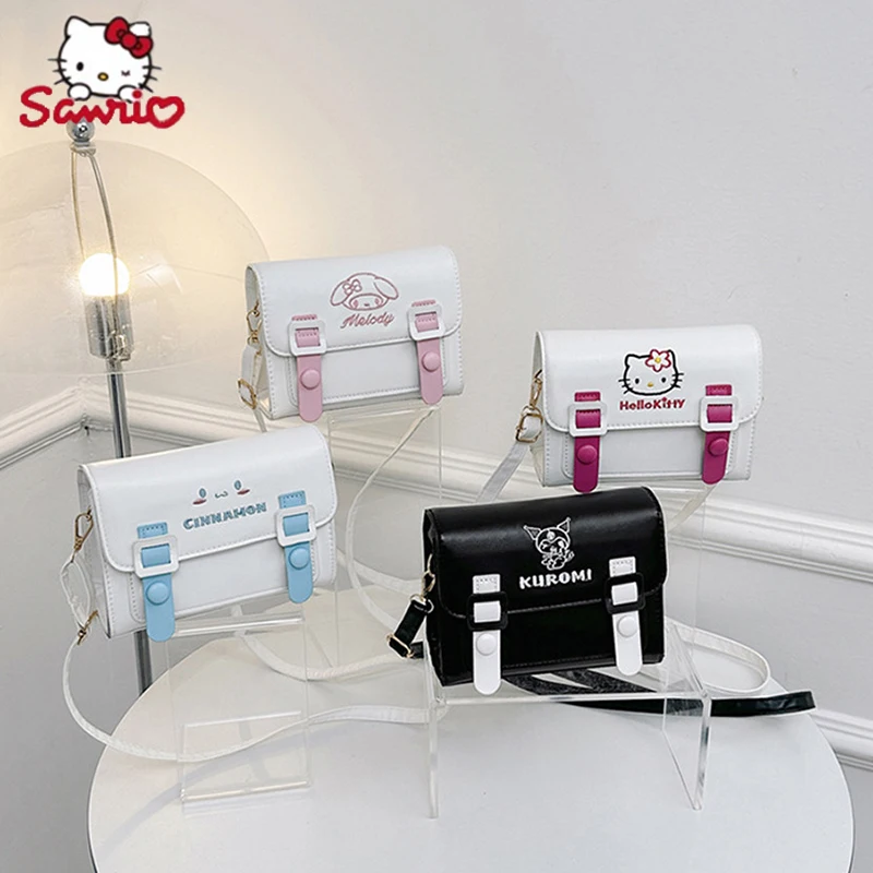 

Sanrio Hellokitty сумка через плечо Kawaii квадратная сумка Jk аниме из искусственной кожи Сумка через плечо Симпатичная Cinnamoroll Melody Girl сумки-мессенджеры