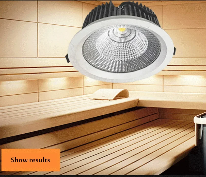 Embedded IP65 Waterproof Downlight 10W 15W 20W AC 90-260V COB Recessed Anti Fog Bathroom Kitchen Sauna Hotel Use LED Downlight