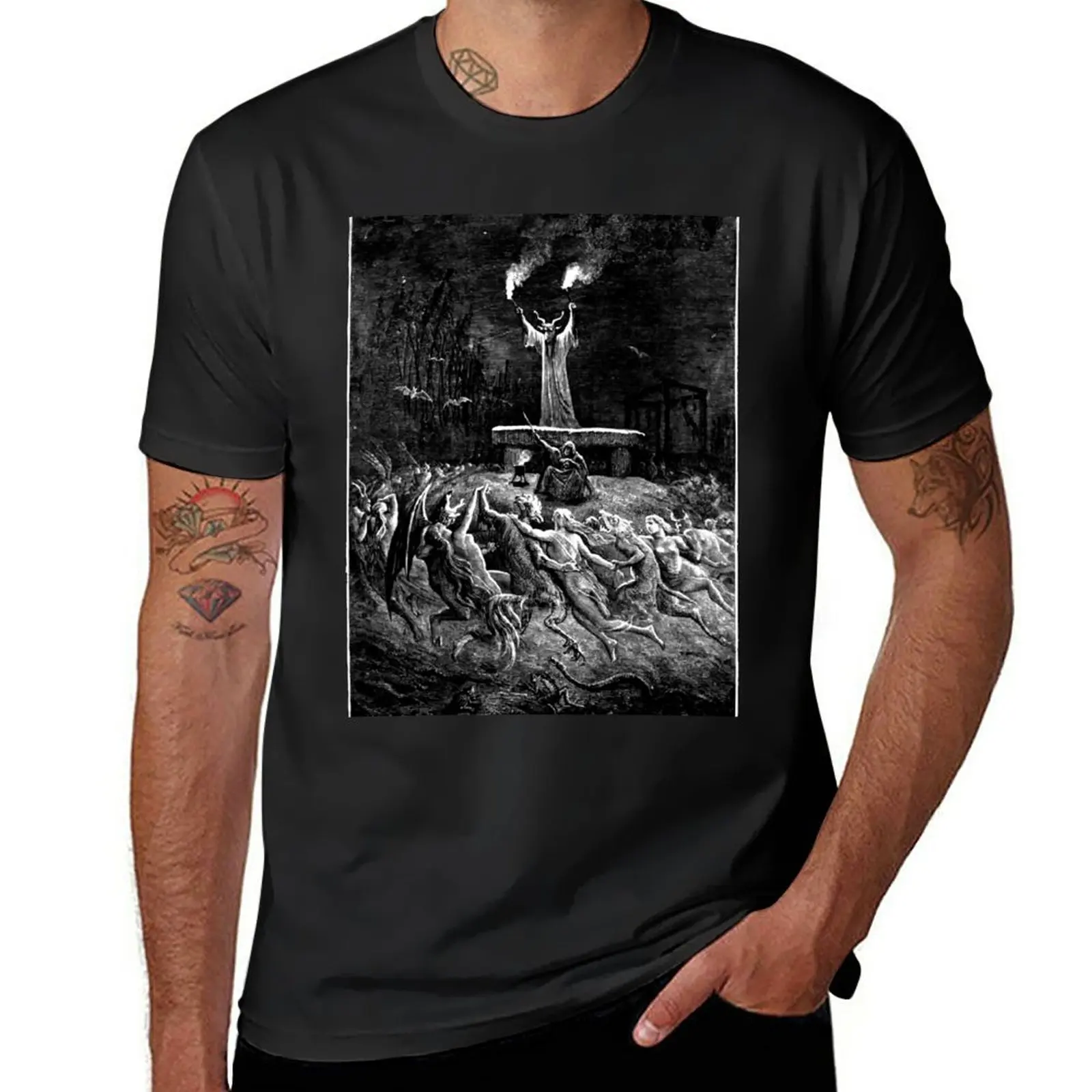

New Gustave Doré dancing on the Sabbath T-Shirt summer tops Tee shirt custom t shirts mens graphic t-shirts pack