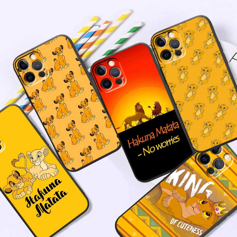 The Lion King Simba Per Iphone 15 14 13 12 11 Xs Xr X 8 7 Se Pro Max Plus Mini Custodia Per Telefono Posteriore Nera