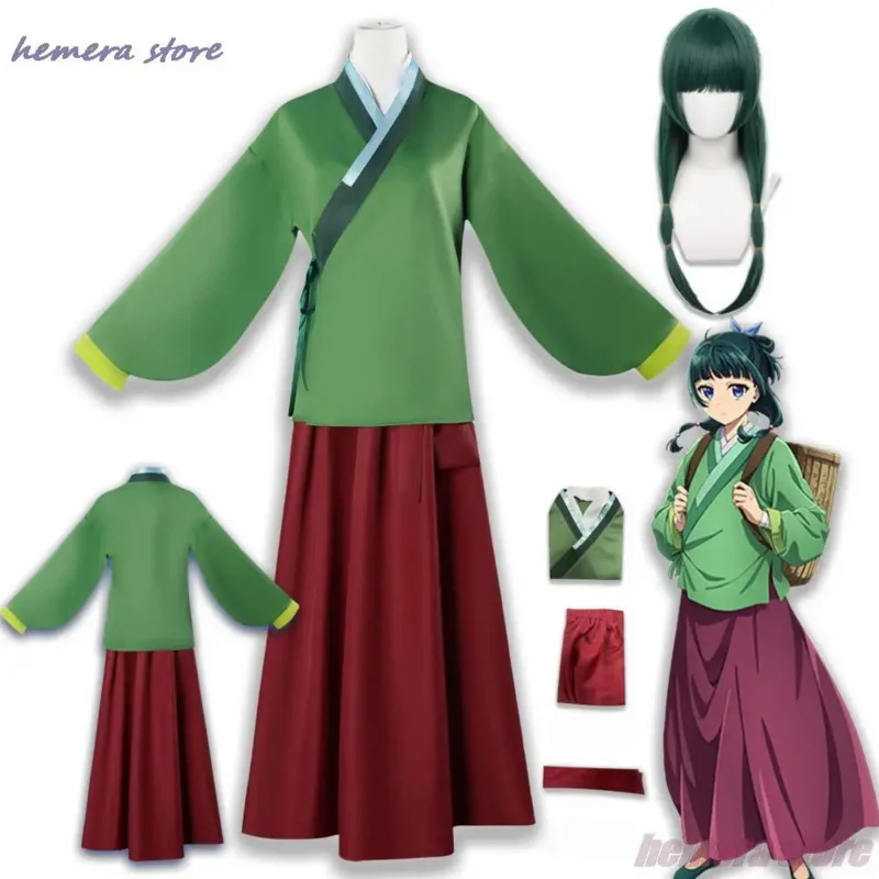 

MaoMao Cosplay Costume Anime The Apothecary Diaries Mao Mao Cosplay Wig Top Skirt Belt Outfits Halloween Christmas Clothing