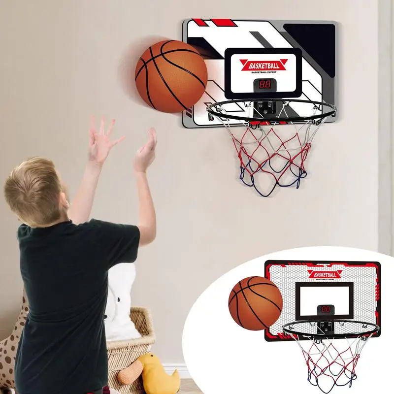 IndoorBasketballHoopForKidsAutomaticScoringMiniBasketballHoop