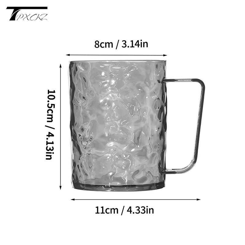 Plastic Mouthwash Toothbrush Cup With Handle Home Bathroom Tumblers Portable Mug Transparent Toothbrush Holder images - 6