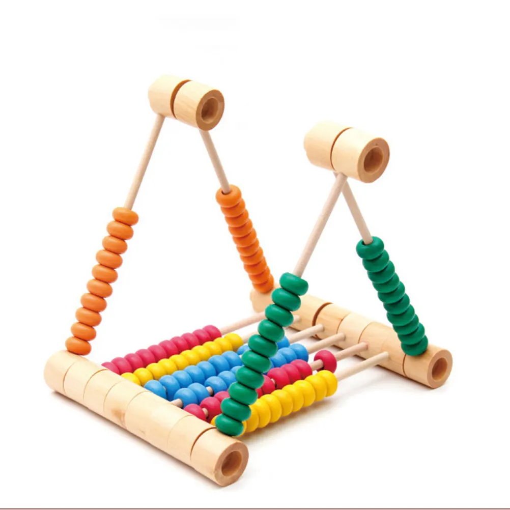1Pcs 나무 산술 주판 분리형 창의적 교육 도구 어린이를위한 다채로운 계산 도구 조기 교육
