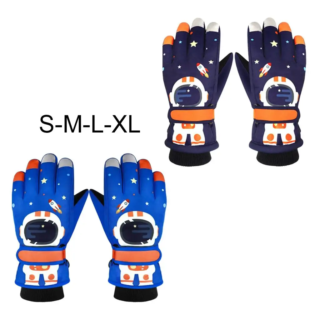 Boys Ski Gloves Waterproof Windproof Kids Winter Gloves for Snowboarding
