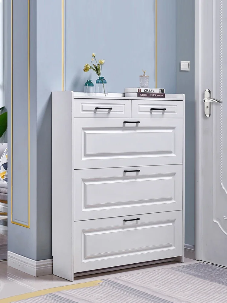 

Ultra thin flip bucket shoe cabinet for household doorways, entrance d