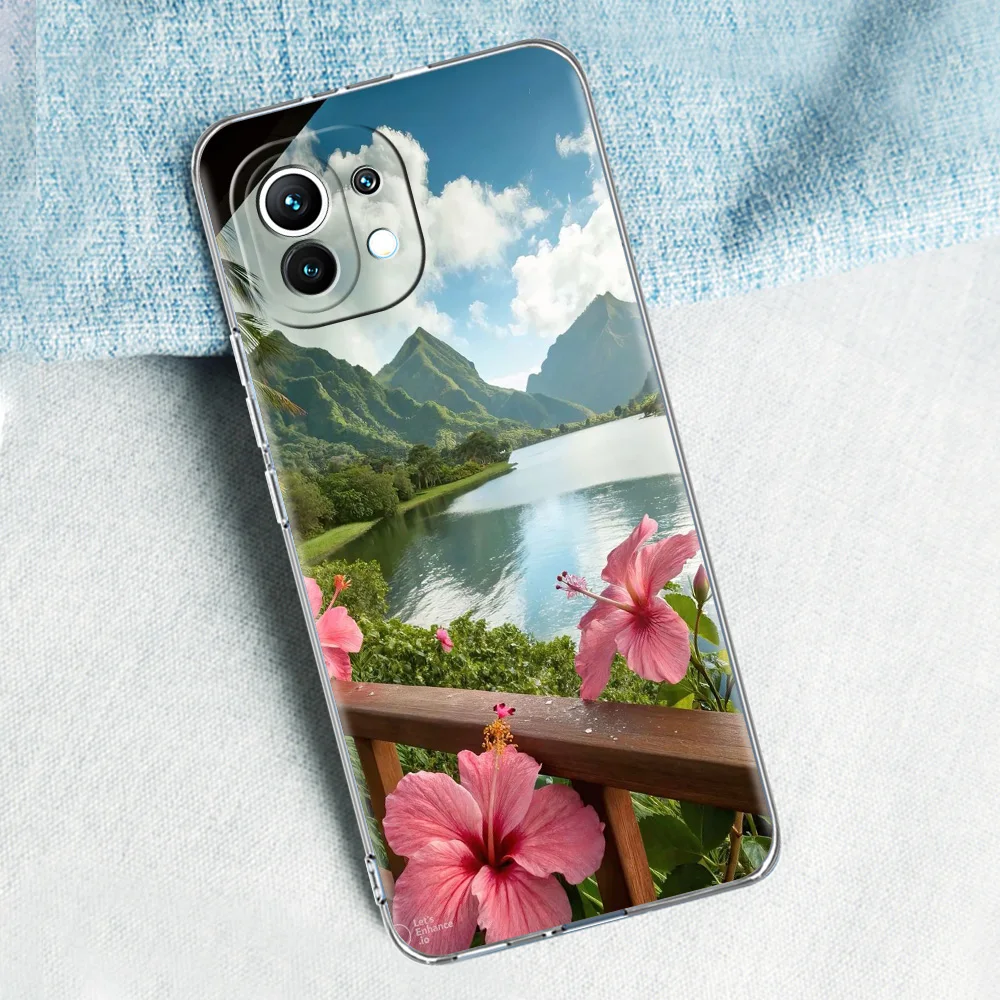 Elegant Lily Flower Print Phone Case Cover
