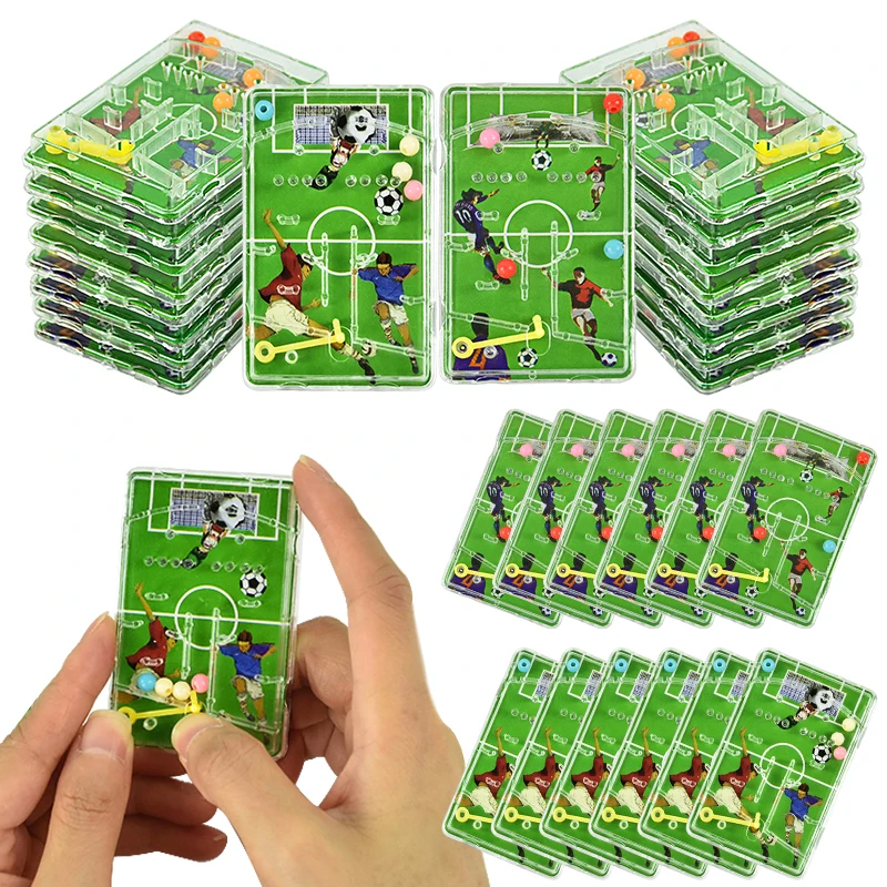 10/20pcs Soccer Maze Game Toys Boy Girl Football Theme Birthday Party Decor Supplies Kids Favors Goodies Bag Pinata Filler