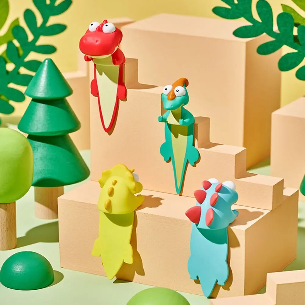 

3D Stereo Cartoon Marker Dinosaur Animal Bookmarks Creative Stationery for Kids