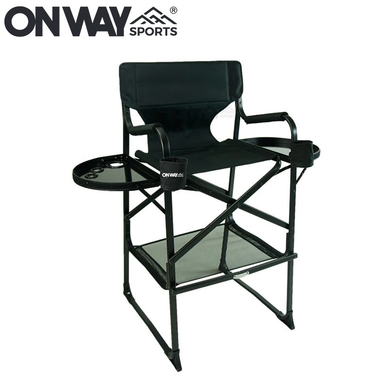Wholesale Aluminum Folding Portable Upgraded Tall Director Makeup Artist Chair - Image 5