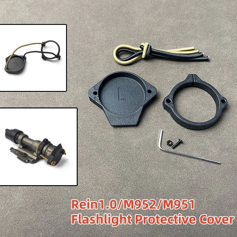 Flashlight Protective Lens cover Weapon Light Cap for SF M300/M600 Rein 1.0/2.0 Modlite Fit 1.125in/1.25in/1.45in