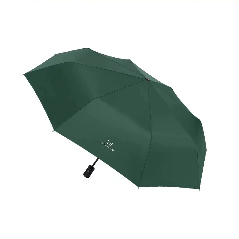 Folding Umbrella Manual Umbrella Windproof Umbrella Wind Resistant Umbrella Foldable Manual Umbrella, Waterproof and Windproof Umbrella, Anti-UV Umbrella for Sunny Or Rainy Days, Simple Solid Color Umbrella