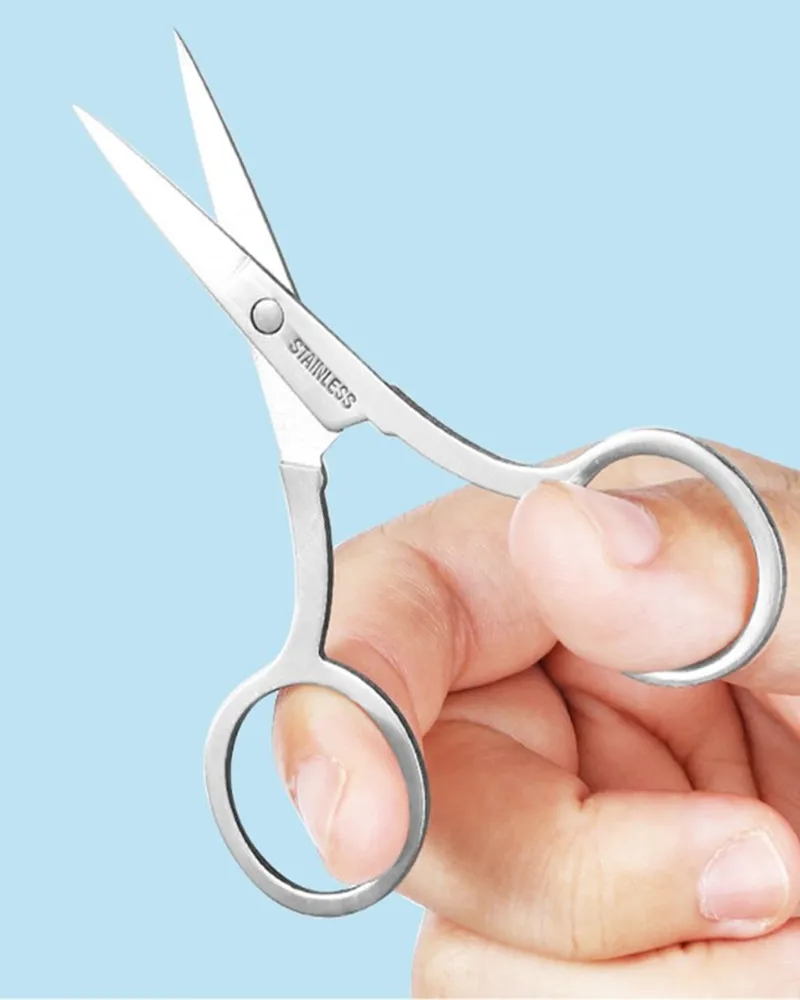 1Pcs Eyebrow Scissor Makeup Eyelash Trimmer Facial Hair Remover Manicure Scissor Nail Cuticle Tool Beauty Scissors eyebrow scissors