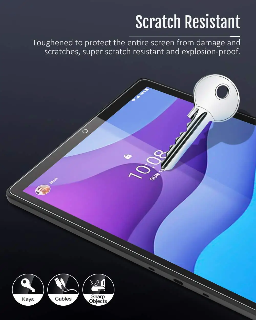 Tempered Glass for Lenovo Tab M10 HD 2nd TB-X306F TB-X306X Screen Protector for Lenovo Tab M10 HD (2nd Gen) 10.1" Glass Film 3