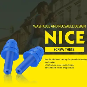 A Pair Spiral Convenient Silicone Ear Plugs Anti Noise Snoring Earplugs Comfortable For Sleeping Noise Reduction Accessory