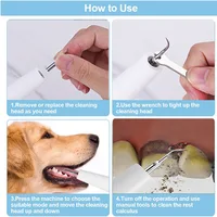 Dog Tooth Calculus Device Ultrasonic Toothbrush Electric Pet Tooth Scaler Tooth Cleaning Tool Plaque Dog Cat Dental Care Kit 2