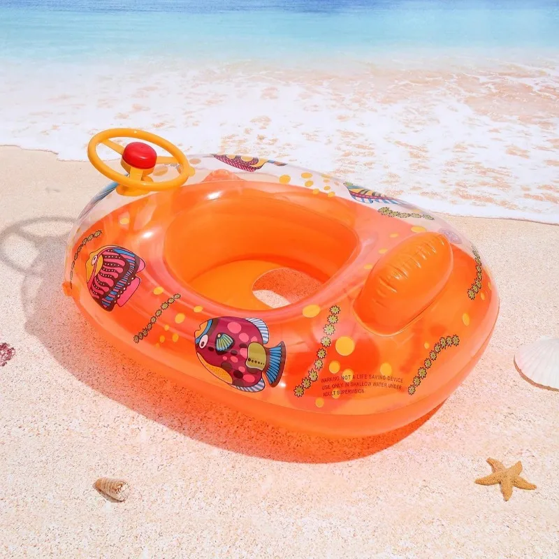 Swimming Ring Swimming Pool Float Swimming Float Seat Baby Water Toys Swim Ring with Cartoon Animals Outdoor Pool Inflatable Seat Float Boat Water Play Games Accessories for Kids