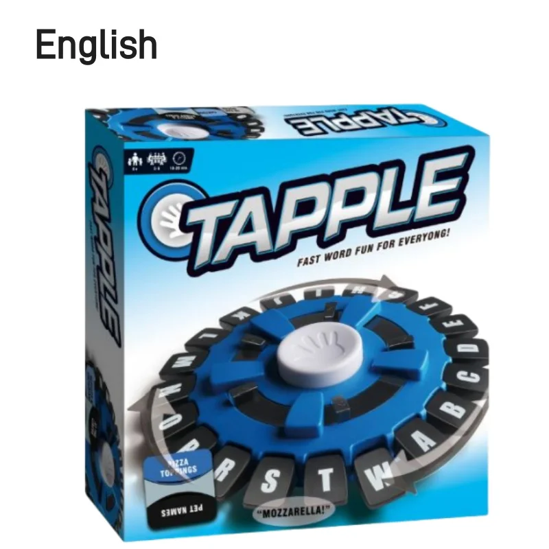 Educational Table Toys English Spanish TAPPLE Alphabet Game Parent-child Interactive Turntable Toy Family Game Christmas Gift 4
