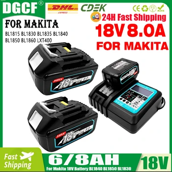마키타 18 V 충전식 리튬 배터리, BL1860, BL1840, BL1850, BL1830, BL1860B, LXT 400, 최신 업그레이드