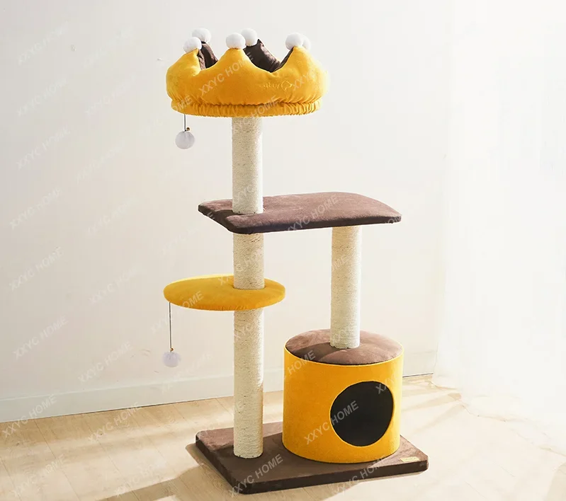 Small Cat Climbing Frame Colorful Cat Nest Tree Integrated pet Supplies Sisal