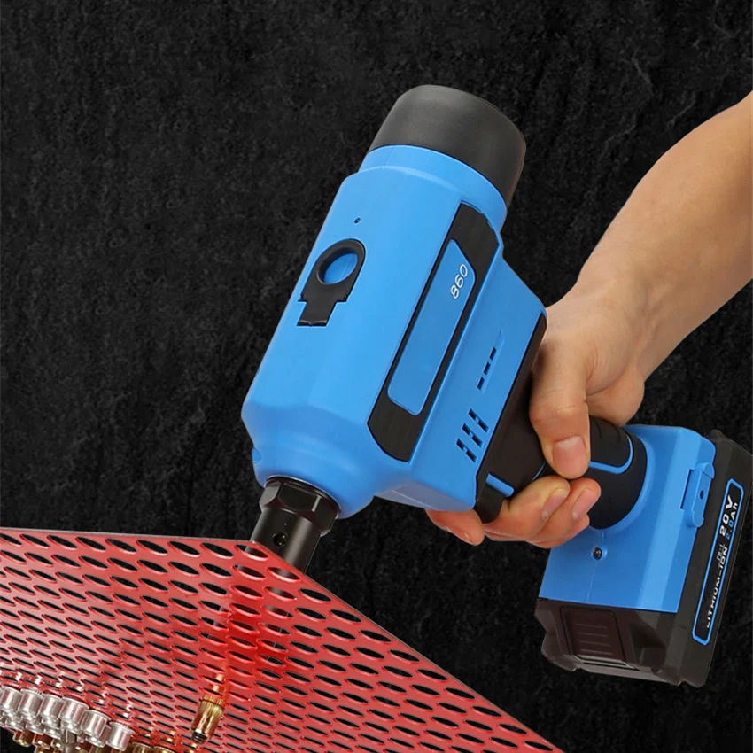 Lithium Ion Digital Rivet Nut Gun RL860 Automatic Nut Pulling Gun Riveting Riveting Machine Rivet Tool 3-10mm 20V
