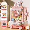 Automatic Doll Machine Toy for Kids Mini Cartoon Coin Operated Play Game Claw Crane Machines with Light Music Children Toy Gifts 6