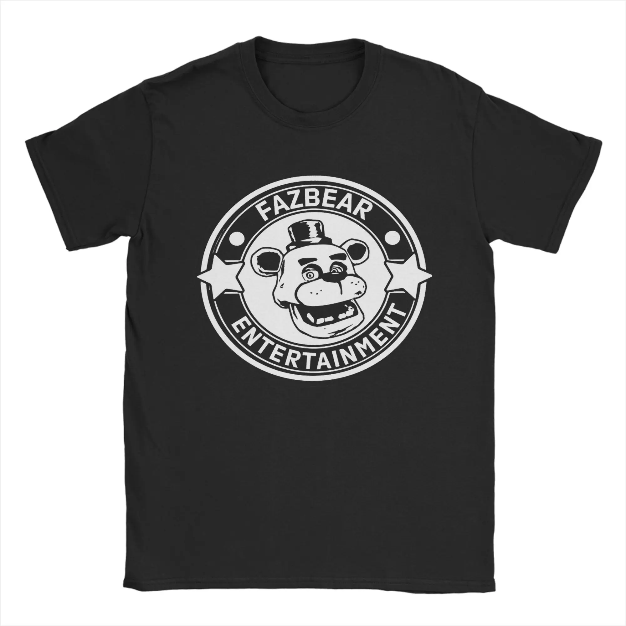 Men's Pure Cotton FNAF Freddy's Humor Crewneck T-Shirt - Short Sleeve Plus Size Top