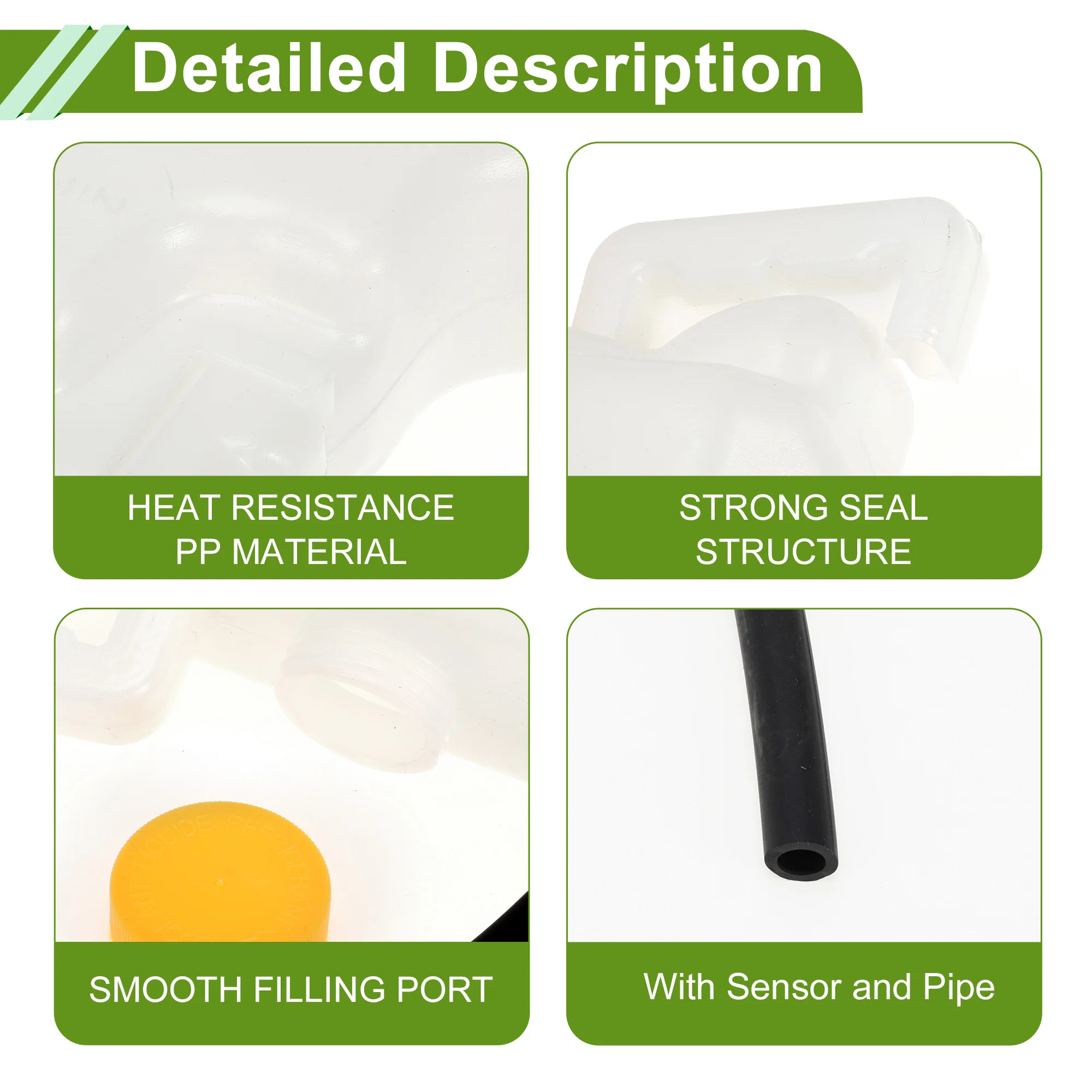 UXCELL No.21710F4300 닛산 센트라용 냉각수 저장 탱크 열 저항 냉각수 라디에이터 저장 탱크 1세트