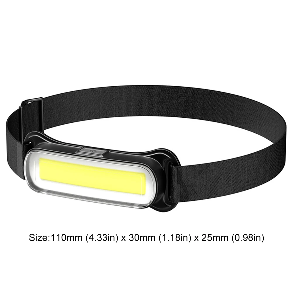 USB Rechargeable LED Headlamp 3 Modes Headlight Waterproof Head Light Adjustable Headband for Running Camping Emergency Outdoors