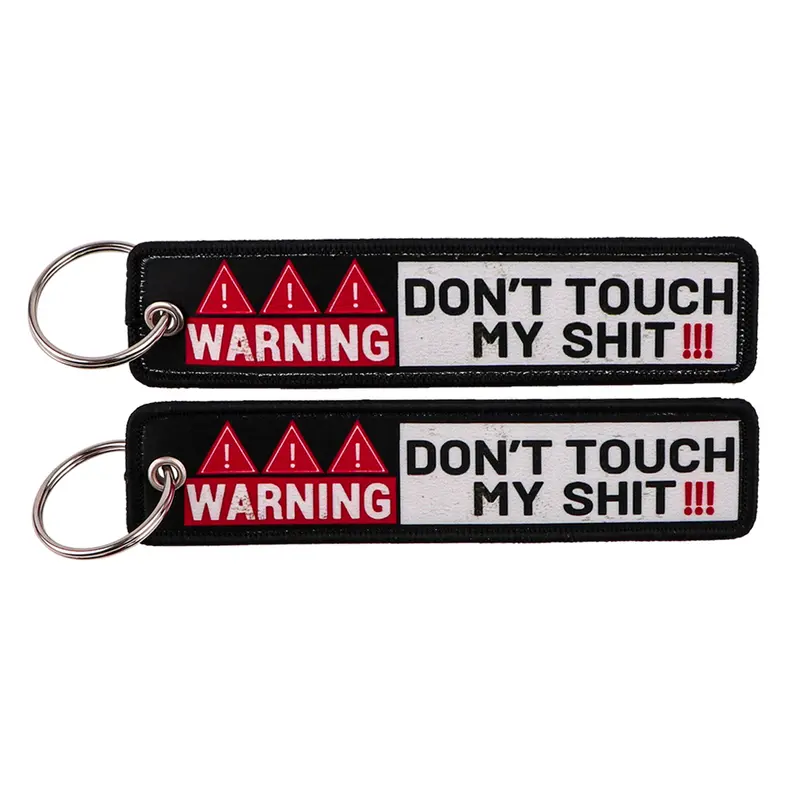 1pcs Computer Pop-up Window Quotes Embroidered Keys Tag Keychains For Motorcycles Backpack Fashion Key Ring Accessories Gifts - Image 18