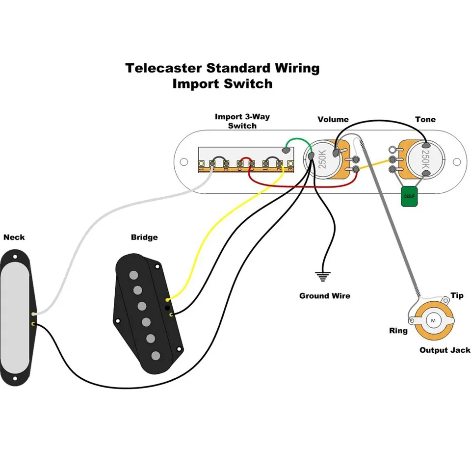 Piastra Di Controllo Pre-cablata Per Chitarra Elettrica Tele – Imbracciatura Con Switch A 3 Vie Argento