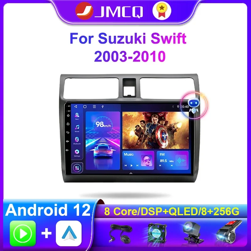 

JMCQ 10.1" DSP 2din Android 11Car Radio Multimedia Video Player GPS Navigation For Suzuki Swift 2003-2010 4G Carplay Head Unit