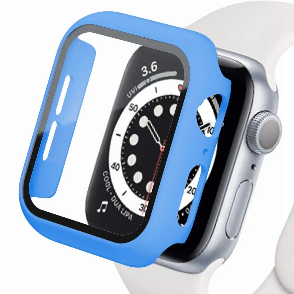 Premium Tempered Glass Apple Watch Protective Bumper Case