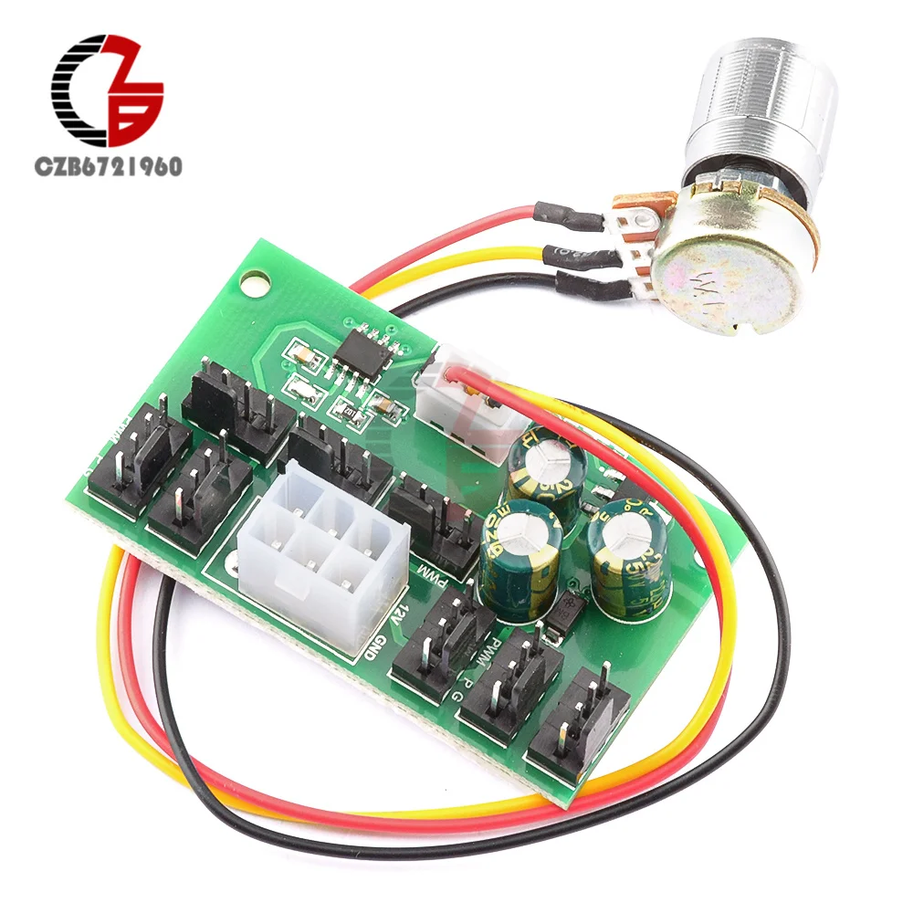 PWM Fan Speed Controller DC 12V Voltage Regulator Graphics Card 6P Power Supply 2510-3P + 1 8 CH Fan Hub High Power Governor