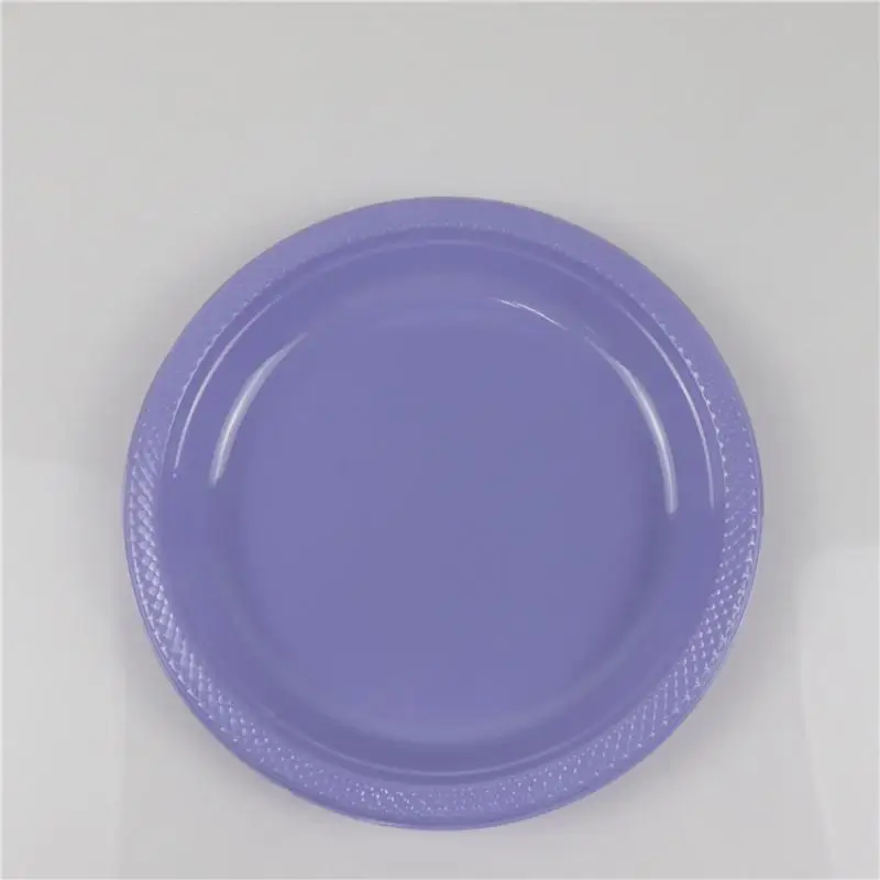 8 Inch Festive Items Disposable Plate Plastic Ps Plate Color Round Cake Tableware Barbecue