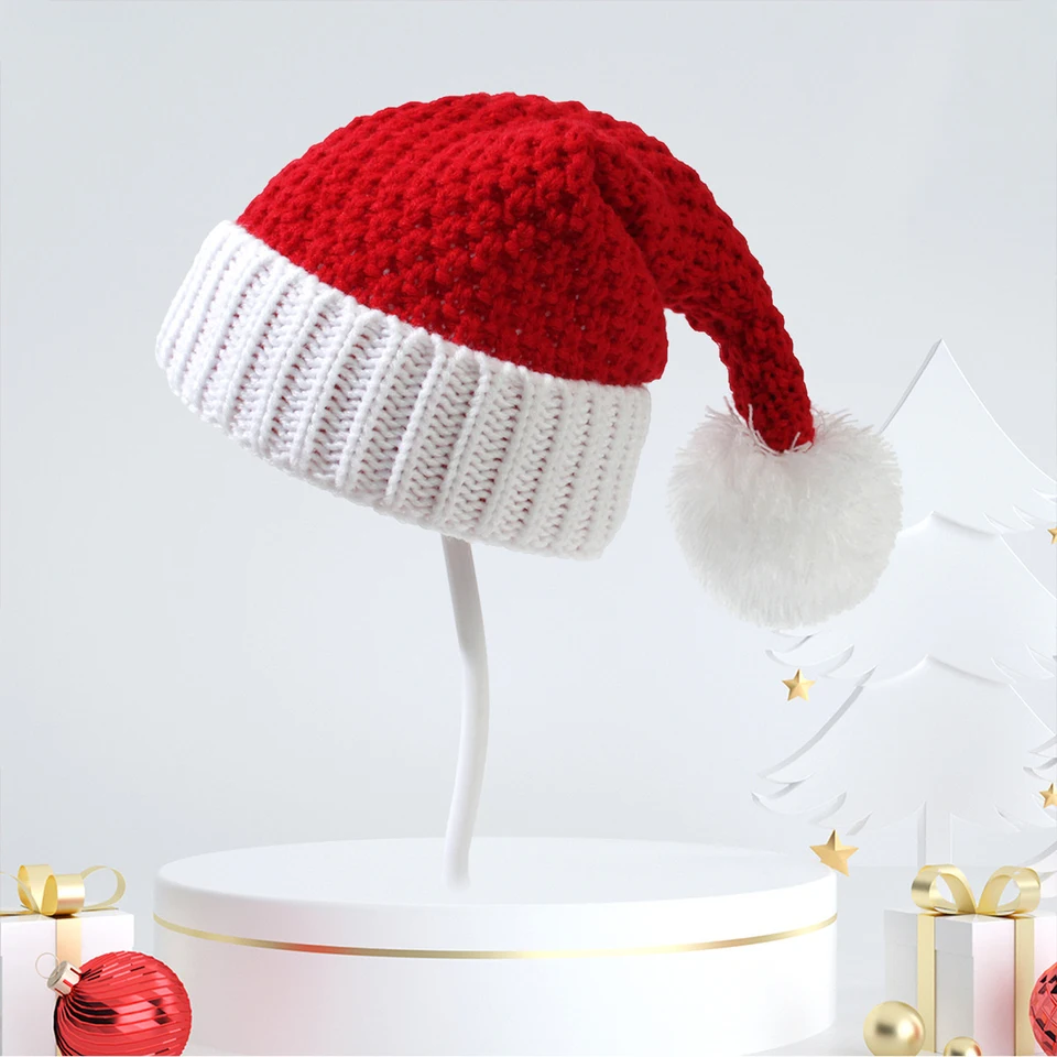 3 Pcs Bonnet De Noël Pour Parent Et Enfant, Chapeau De Noël Déco Avec