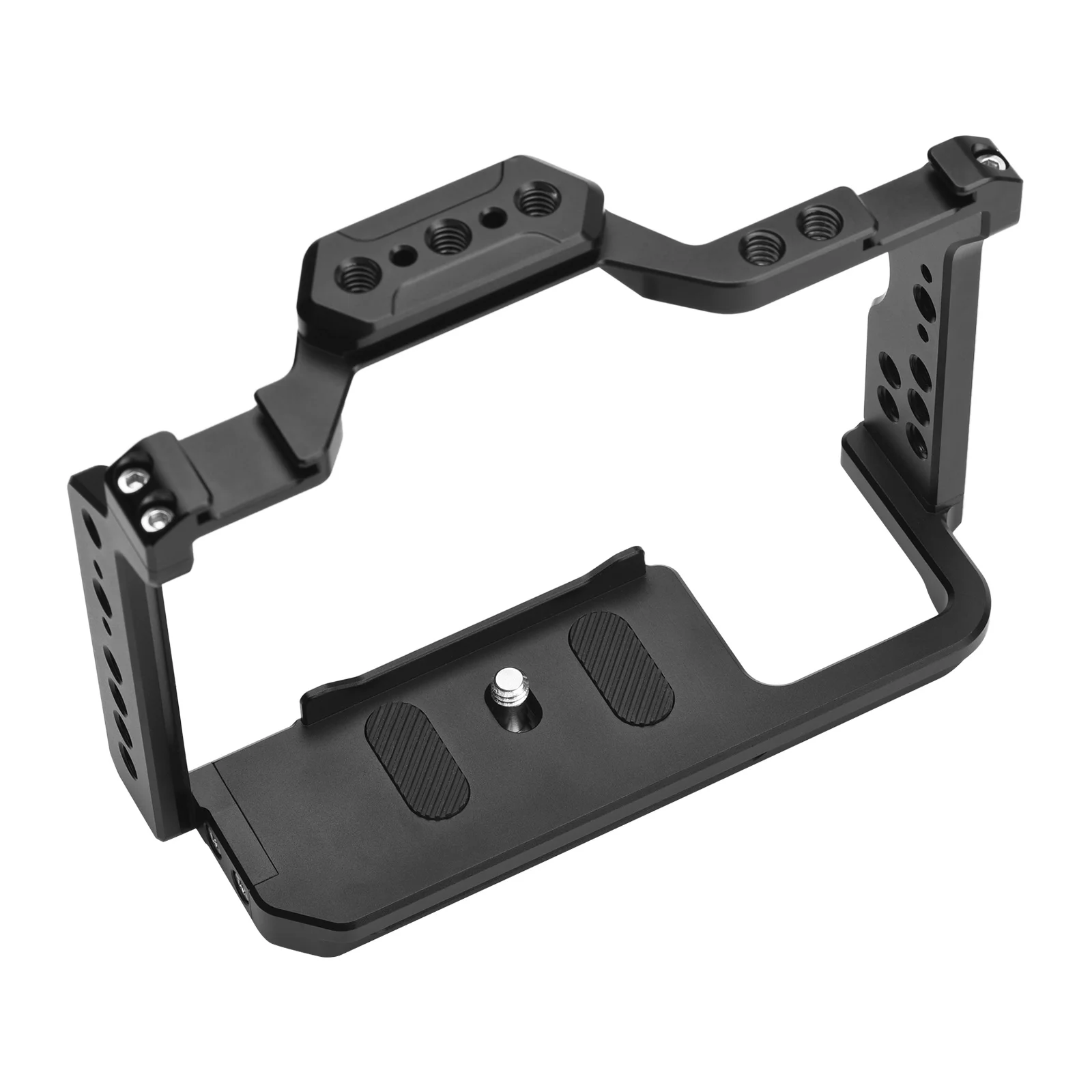 Camera Cage with Dual Cold Shoe Mounts 1/4 Inch Threads for Sony A7IV/ A7III/ A7II/ A7R III/ A7R II/ A7S II