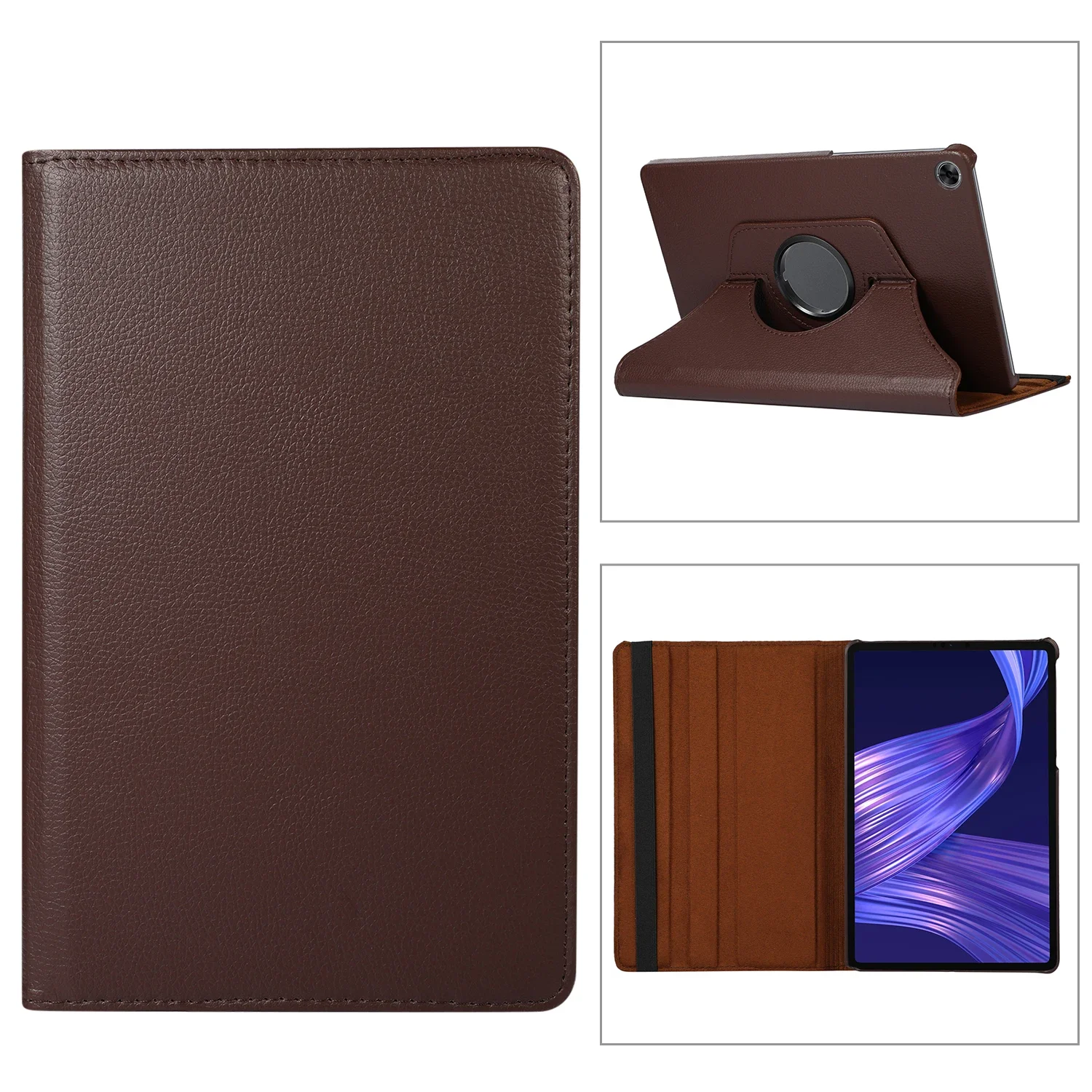 Premium PU Leather Rotating Stand Case with Auto Sleep/Wake and Pen Holder